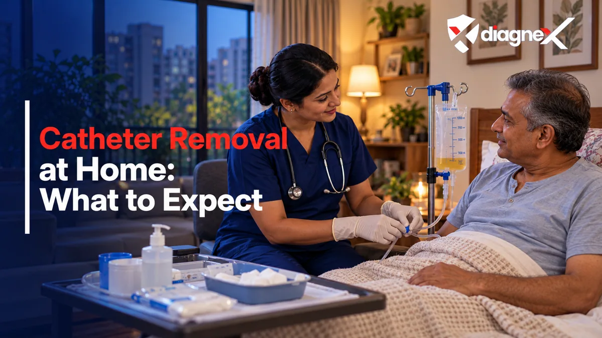 Featured illustration for Catheter Removal at Home: What to Expect on the Diagnex healthcare blog