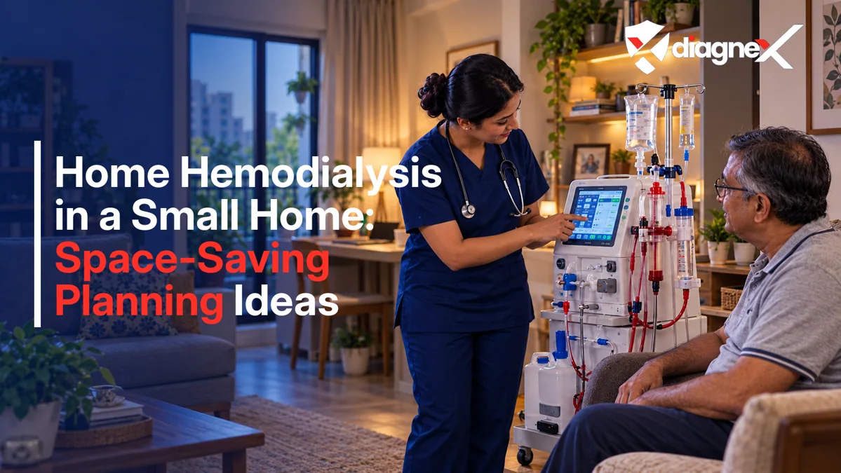 Featured illustration for Home Hemodialysis in a Small Home: Space-Saving Planning Ideas on the Diagnex healthcare blog