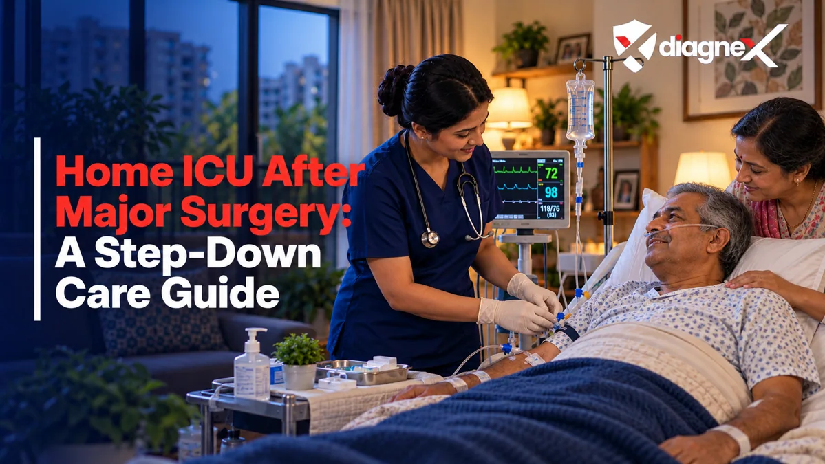 Featured illustration for Home ICU After Major Surgery: A Step-Down Care Guide on the Diagnex healthcare blog