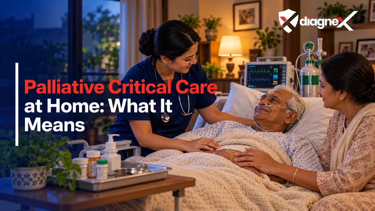 Featured illustration for Palliative Critical Care at Home: What It Means on the Diagnex healthcare blog