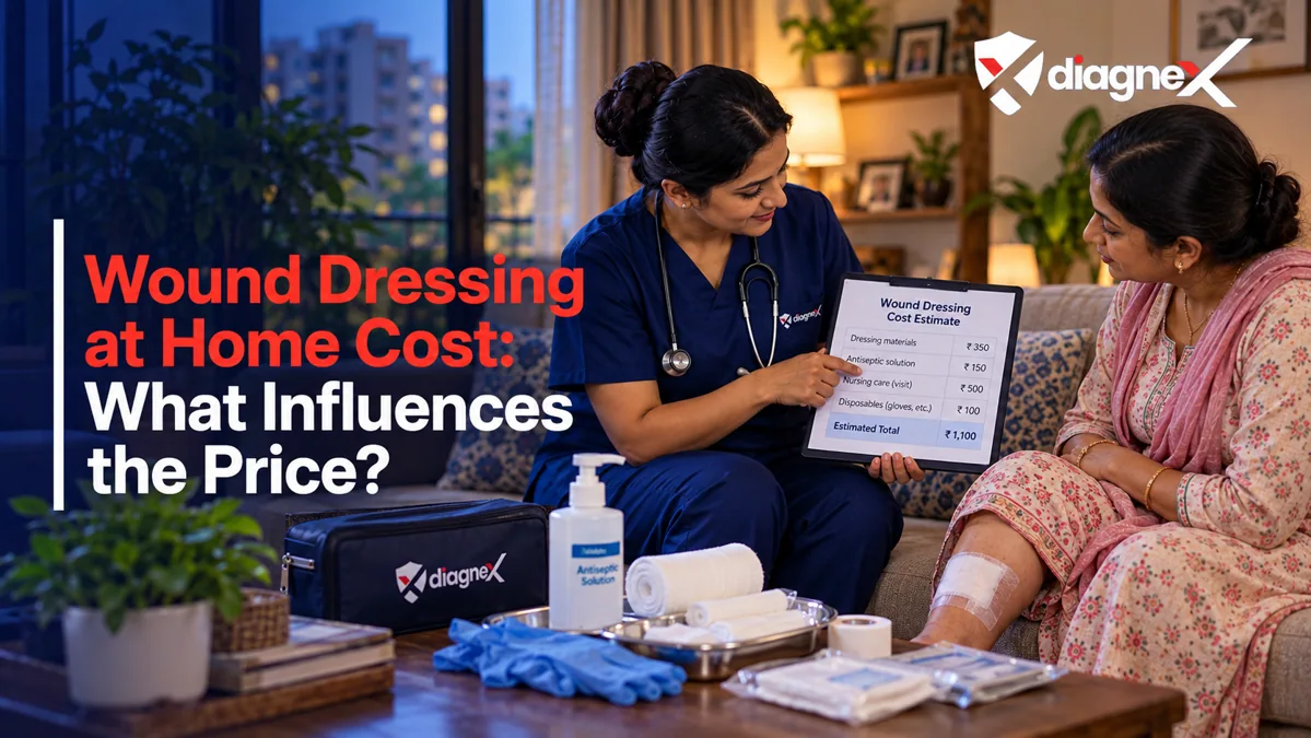 Featured illustration for Wound Dressing at Home Cost: What Influences the Price? on the Diagnex healthcare blog
