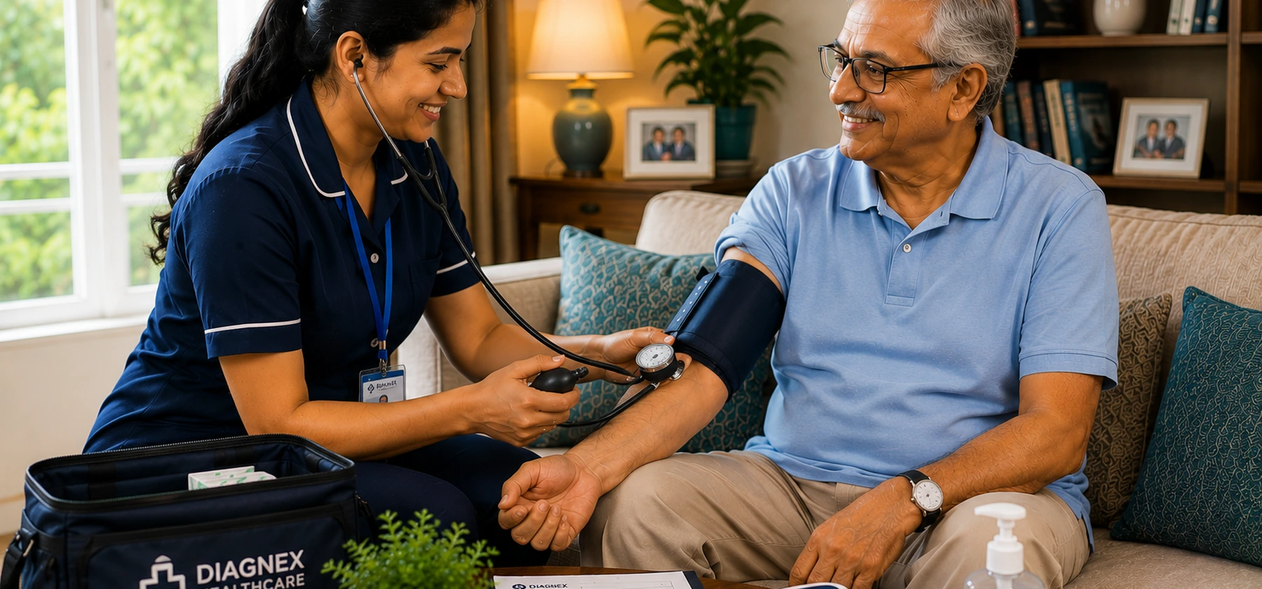 Diagnex home healthcare team supporting a patient care pathway